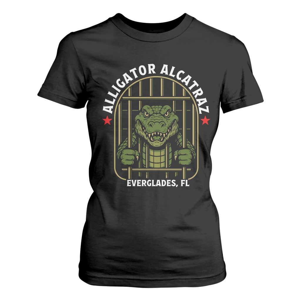 Funny Aligator Alcatraz Everglades T Shirt For Women Alligator Prison Alligatraz Meme TS11 Black Print Your Wear