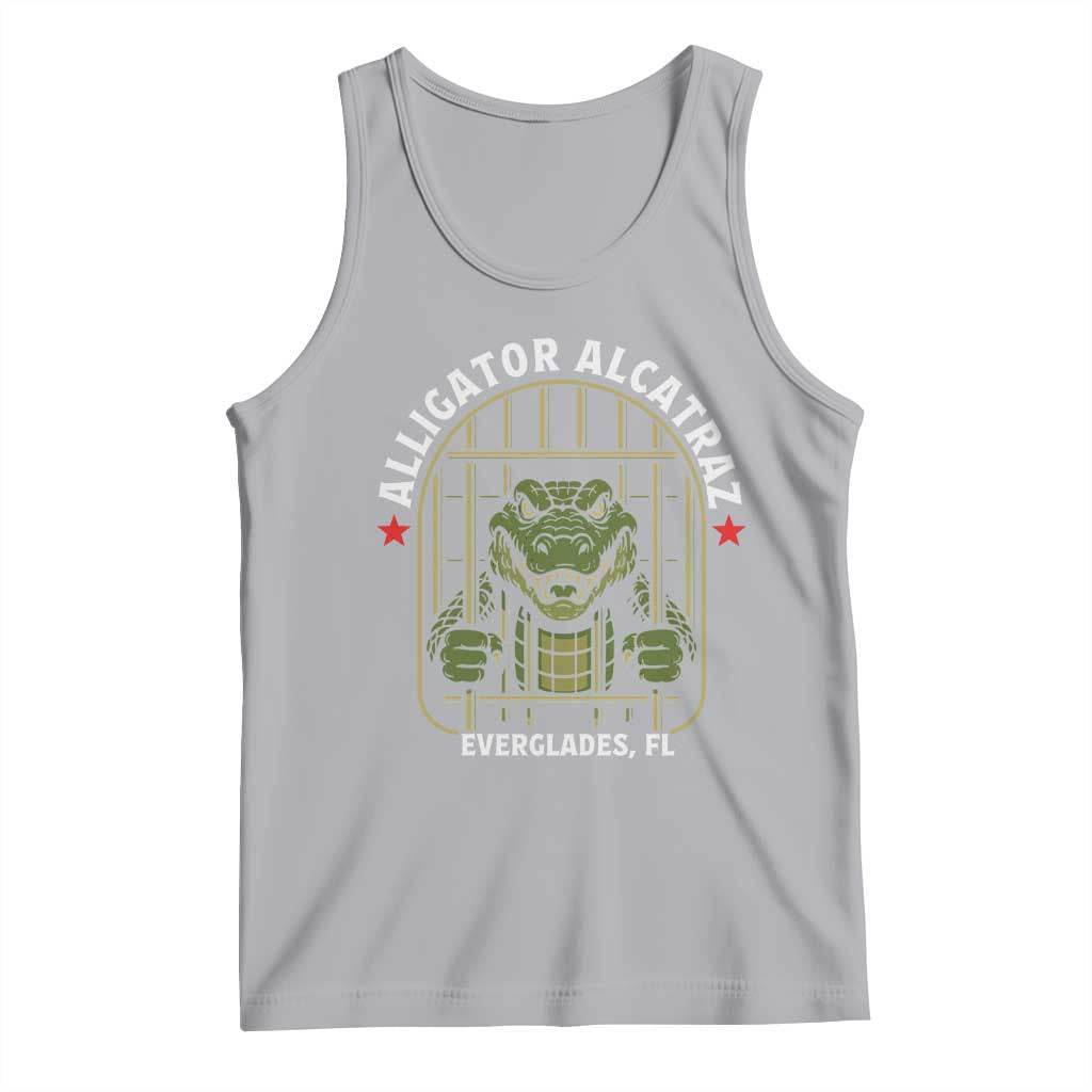Funny Aligator Alcatraz Everglades Tank Top Alligator Prison Alligatraz Meme TS11 Athletic Heather Print Your Wear