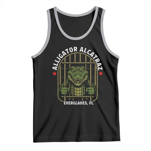 Funny Aligator Alcatraz Everglades Tank Top Alligator Prison Alligatraz Meme TS11 Black Athletic Heather Print Your Wear