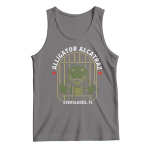Funny Aligator Alcatraz Everglades Tank Top Alligator Prison Alligatraz Meme TS11 Deep Heather Print Your Wear