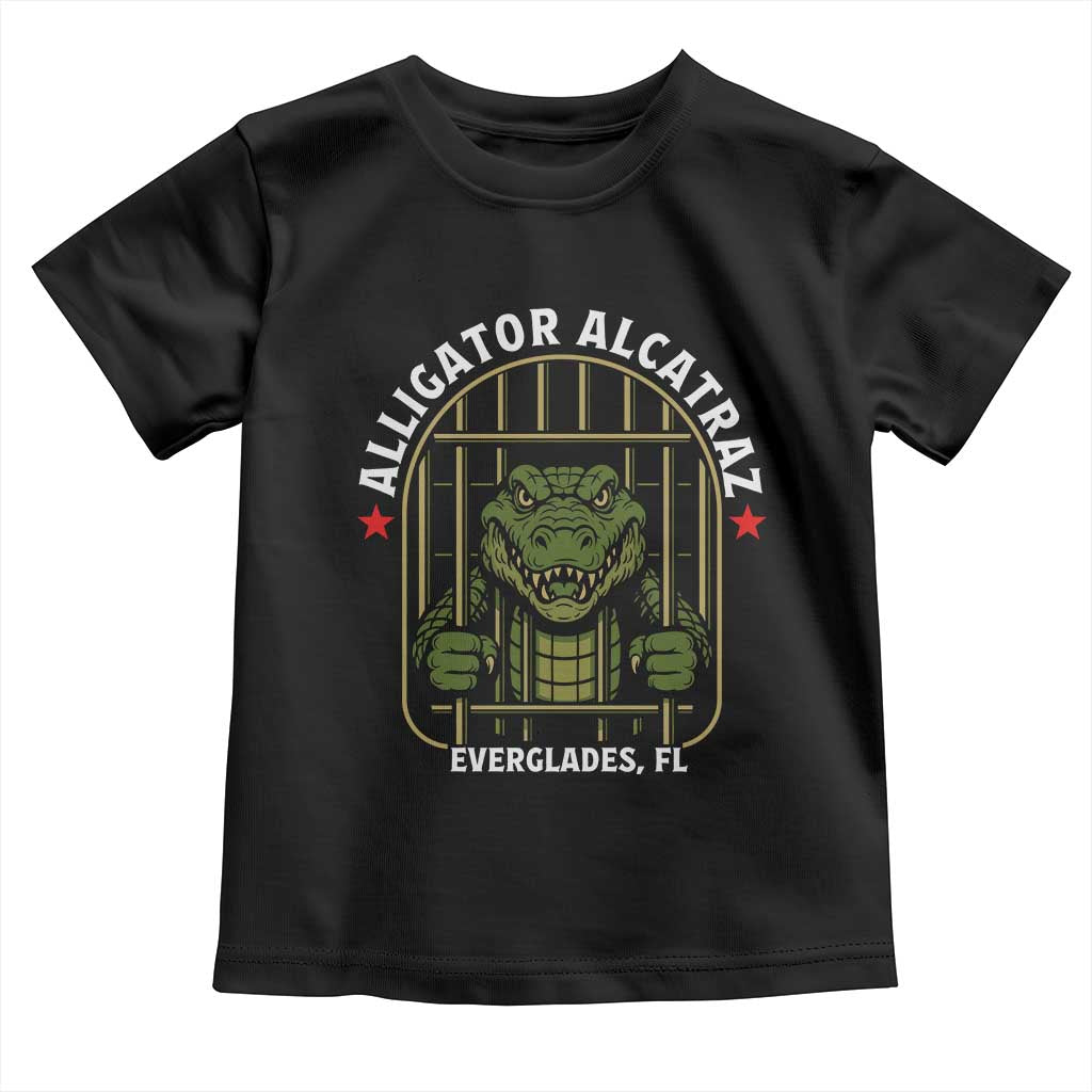 Funny Aligator Alcatraz Everglades Toddler T Shirt Alligator Prison Alligatraz Meme TS11 Black Print Your Wear