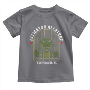 Funny Aligator Alcatraz Everglades Toddler T Shirt Alligator Prison Alligatraz Meme TS11 Charcoal Print Your Wear