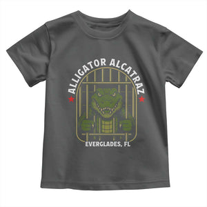 Funny Aligator Alcatraz Everglades Toddler T Shirt Alligator Prison Alligatraz Meme TS11 Dark Heather Print Your Wear