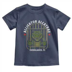 Funny Aligator Alcatraz Everglades Toddler T Shirt Alligator Prison Alligatraz Meme TS11 Navy Print Your Wear