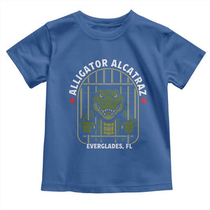 Funny Aligator Alcatraz Everglades Toddler T Shirt Alligator Prison Alligatraz Meme TS11 Royal Blue Print Your Wear