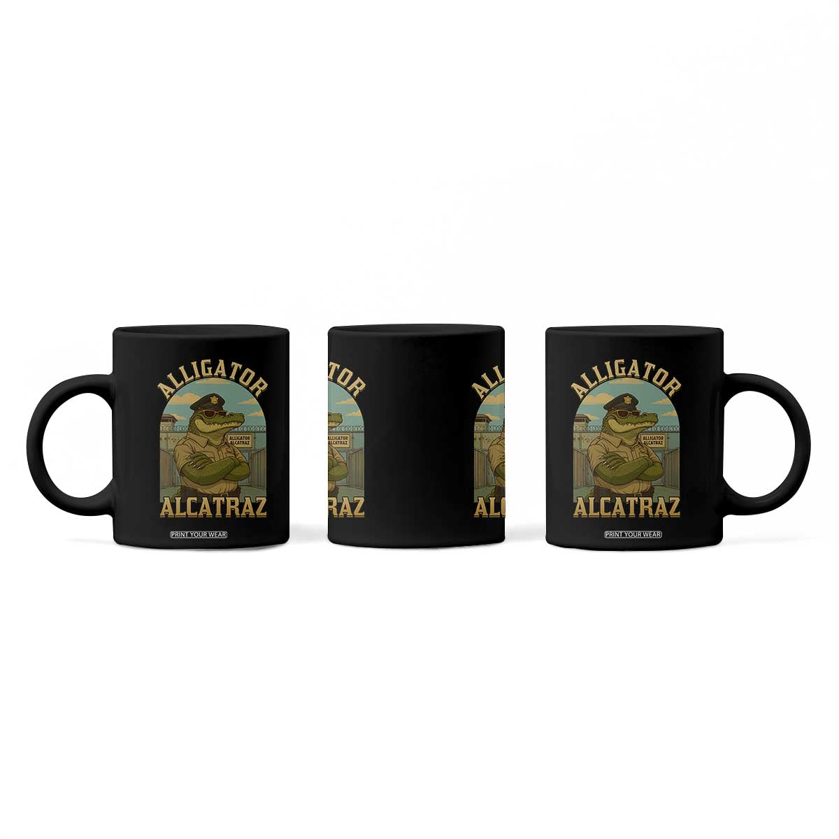 Funny Aligator Alcatraz Everglades Coffee Mug Police Alligator Alligatraz Meme TS11 Print Your Wear