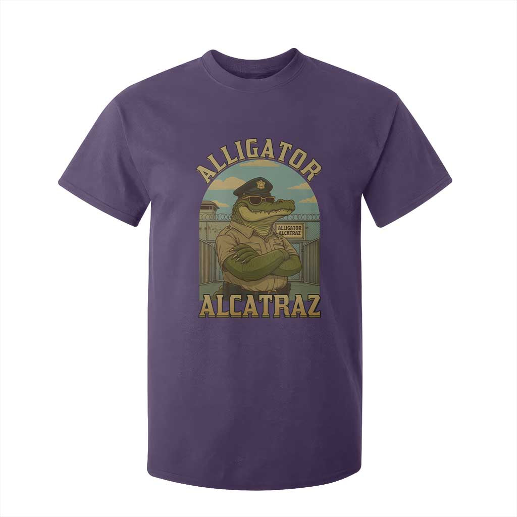 Funny Aligator Alcatraz Everglades T Shirt For Kid Police Alligator Alligatraz Meme TS11 Purple Print Your Wear