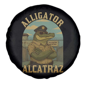 Funny Aligator Alcatraz Everglades Spare Tire Cover Police Alligator Alligatraz Meme TS11 Print Your Wear