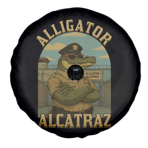 Funny Aligator Alcatraz Everglades Spare Tire Cover Police Alligator Alligatraz Meme TS11 Print Your Wear
