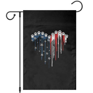 Patriotic Dog And Cat Paw American Flag Heart 4th Of July Garden Flag TS11 Black Print Your Wear