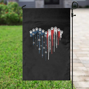 Patriotic Dog And Cat Paw American Flag Heart 4th Of July Garden Flag TS11 Print Your Wear