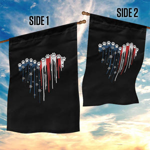 Patriotic Dog And Cat Paw American Flag Heart 4th Of July Garden Flag TS11 Print Your Wear