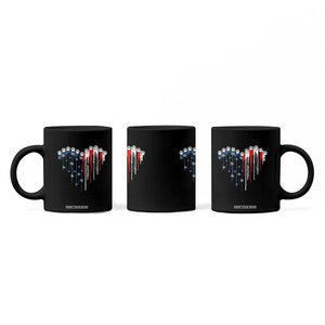 Patriotic Dog And Cat Paw American Flag Heart 4th Of July Coffee Mug TS11 Print Your Wear
