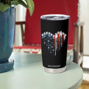 Patriotic Dog And Cat Paw American Flag Heart 4th Of July Tumbler Cup TS11 Print Your Wear