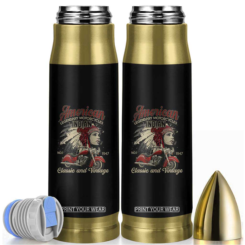 American Legendary Motorcycle Indian Chief Bullet Tumbler Classic And Vintage Bikers TS11 Black Print Your Wear