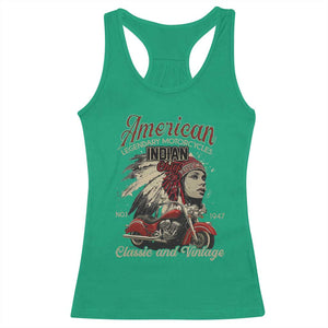 American Legendary Motorcycle Indian Chief Racerback Tank Top Classic And Vintage Bikers TS11 Irish Green Print Your Wear