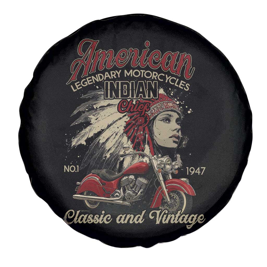 American Legendary Motorcycle Indian Chief Spare Tire Cover Classic And Vintage Bikers TS11 Print Your Wear