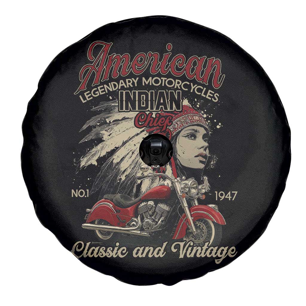 American Legendary Motorcycle Indian Chief Spare Tire Cover Classic And Vintage Bikers TS11 Print Your Wear