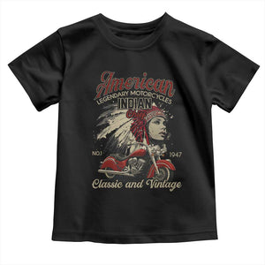 American Legendary Motorcycle Indian Chief Toddler T Shirt Classic And Vintage Bikers TS11 Black Print Your Wear