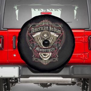 American Indian Skull Motorcycle Vintage Motorbike Engine Spare Tire Cover TS11 Black Print Your Wear
