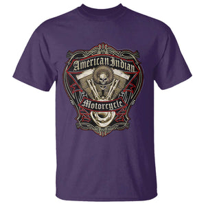 American Indian Skull Motorcycle Vintage Motorbike Engine T Shirt TS11 Purple Print Your Wear