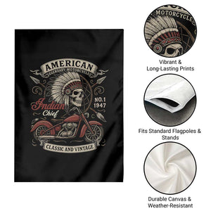 American Legendary Motorcycle Indian Chief Garden Flag No 1 Classic And Vintage Skull TS11 Print Your Wear