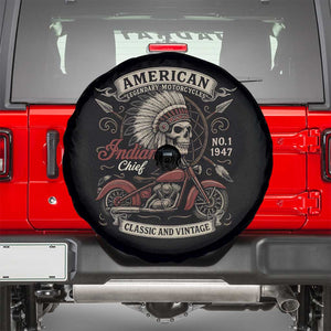 American Legendary Motorcycle Indian Chief Spare Tire Cover No 1 Classic And Vintage Skull TS11 Black Print Your Wear
