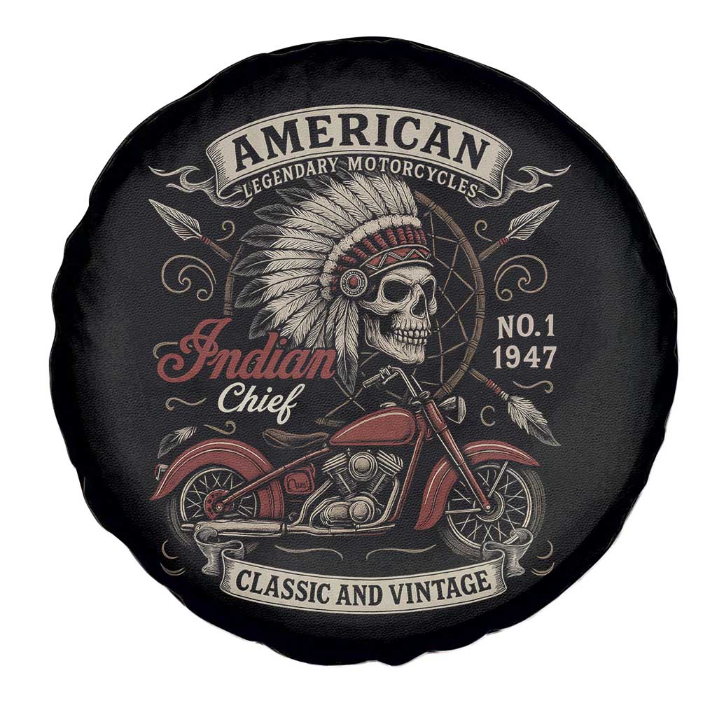 American Legendary Motorcycle Indian Chief Spare Tire Cover No 1 Classic And Vintage Skull TS11 Print Your Wear