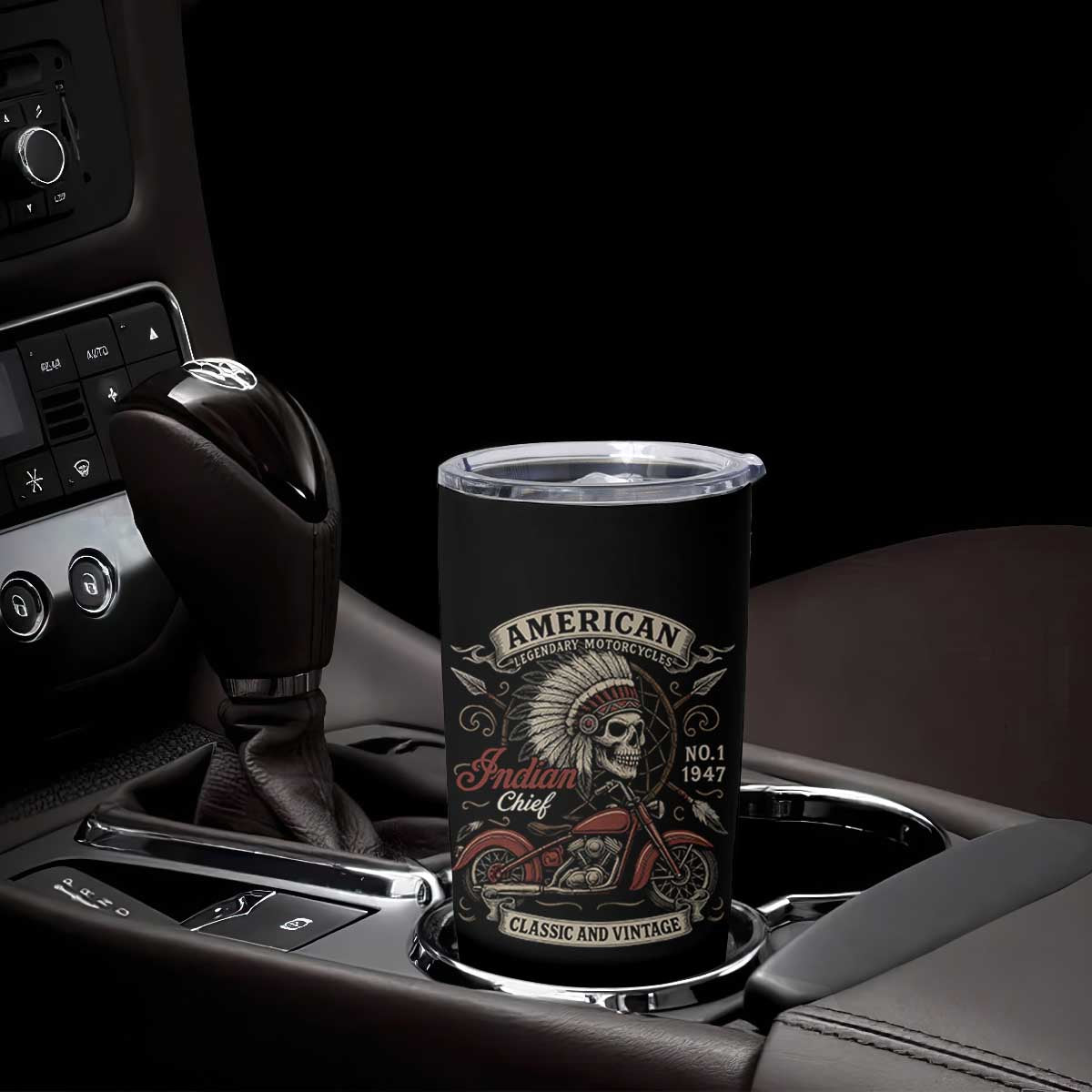 American Legendary Motorcycle Indian Chief Tumbler Cup No 1 Classic And Vintage Skull TS11 Print Your Wear