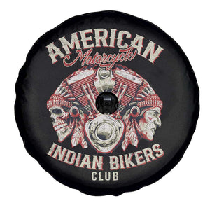 American Legendary Motorcycle Indian Biker Club Spare Tire Cover Vintage Motorbike Engine Native American Skull TS11 Print Your Wear