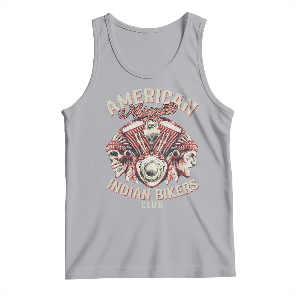 American Legendary Motorcycle Indian Biker Club Tank Top Vintage Motorbike Engine Native American Skull TS11 Athletic Heather Print Your Wear