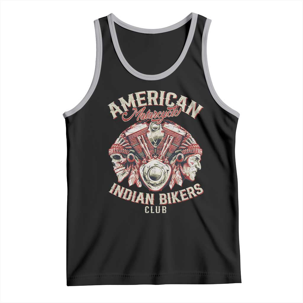 American Legendary Motorcycle Indian Biker Club Tank Top Vintage Motorbike Engine Native American Skull TS11 Black Athletic Heather Print Your Wear