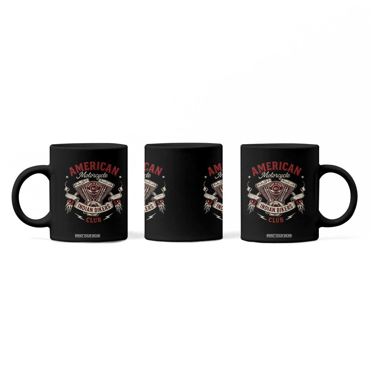 American Motorcycle Indian Biker Club Coffee Mug Vintage Motorbike Engine TS11 Print Your Wear