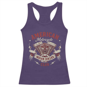 American Motorcycle Indian Biker Club Racerback Tank Top Vintage Motorbike Engine TS11 Purple Print Your Wear