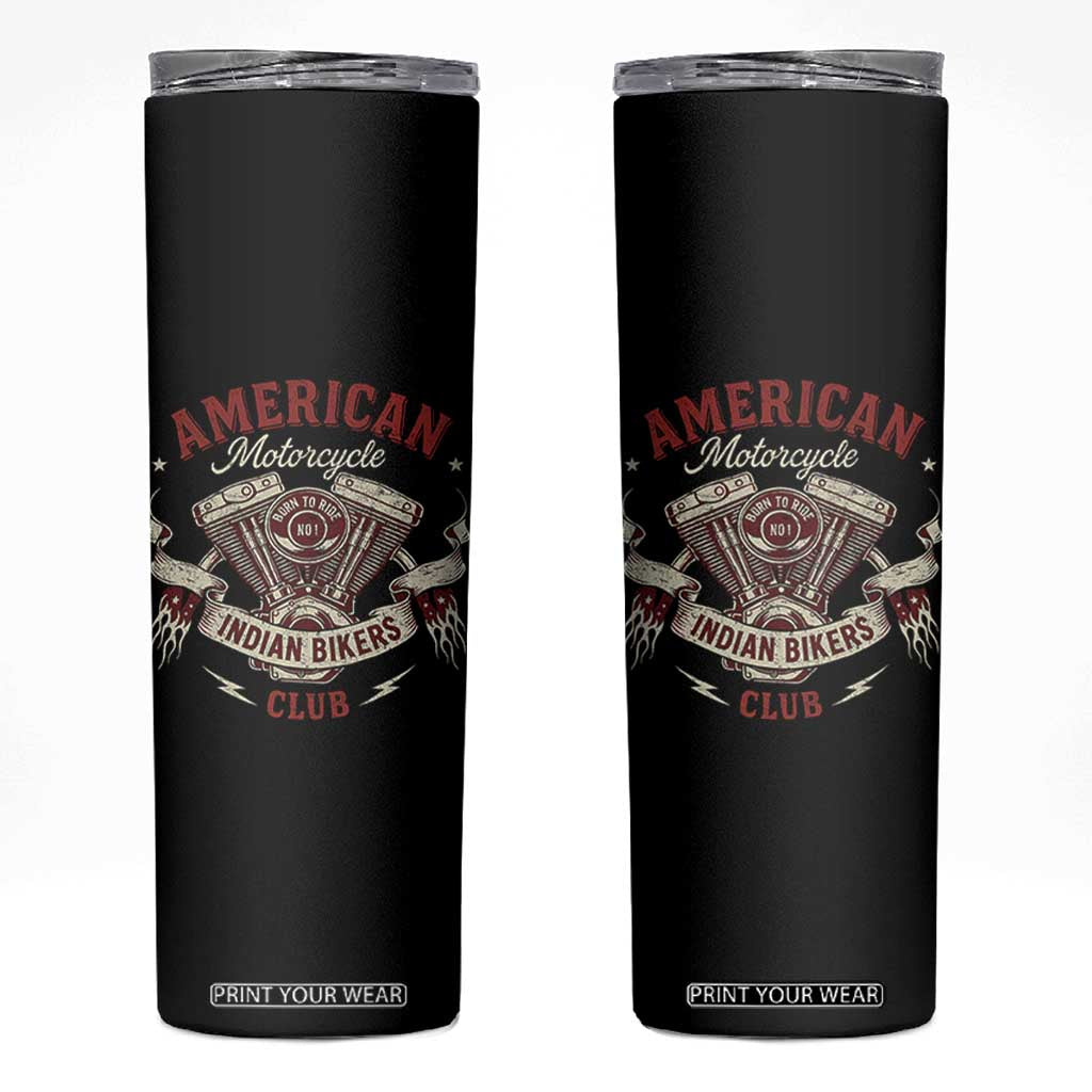 American Motorcycle Indian Biker Club Skinny Tumbler Vintage Motorbike Engine TS11 Black Print Your Wear