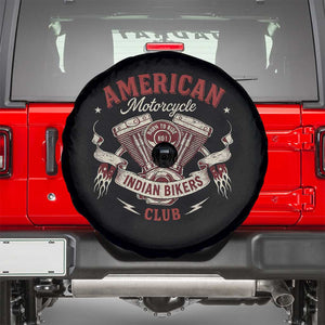 American Motorcycle Indian Biker Club Spare Tire Cover Vintage Motorbike Engine TS11 Black Print Your Wear