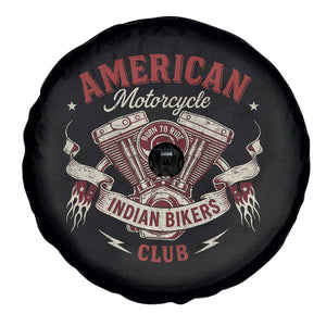American Motorcycle Indian Biker Club Spare Tire Cover Vintage Motorbike Engine TS11 Print Your Wear