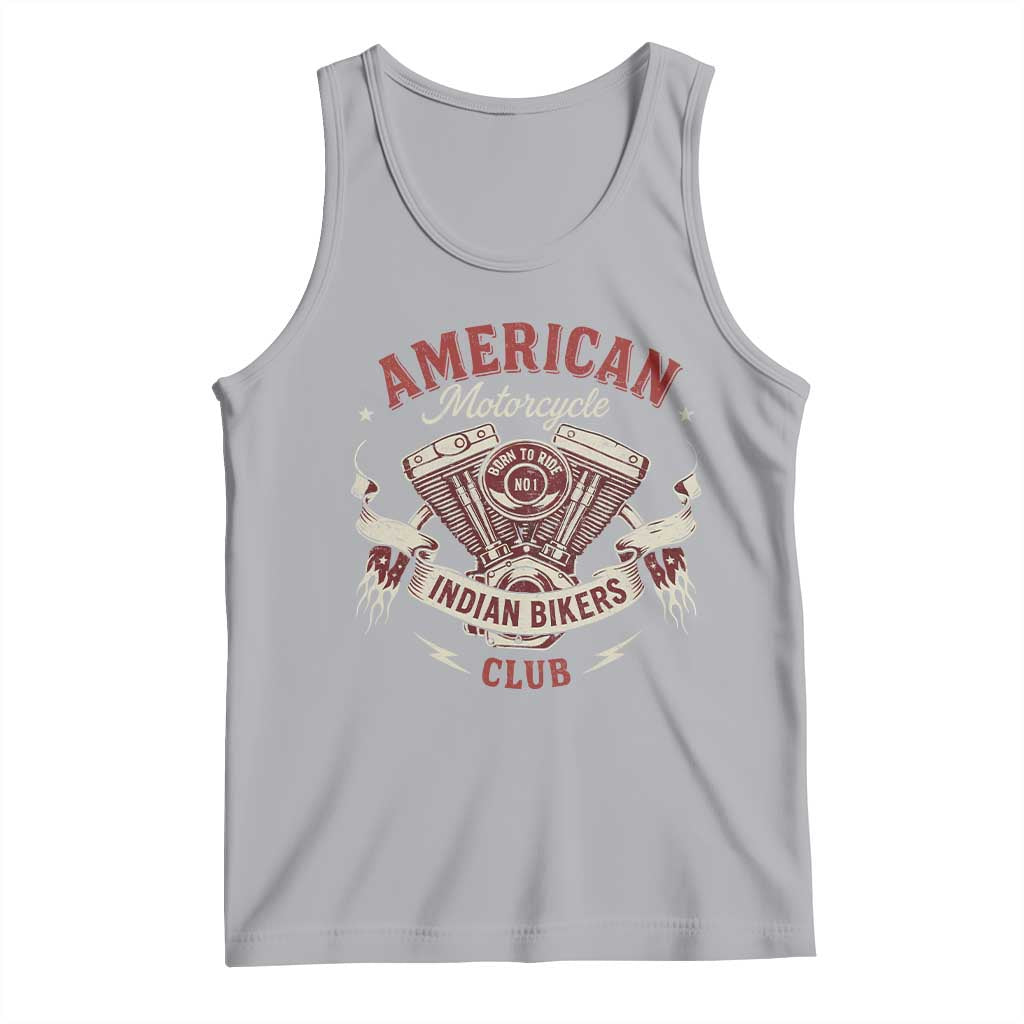 American Motorcycle Indian Biker Club Tank Top Vintage Motorbike Engine TS11 Athletic Heather Print Your Wear