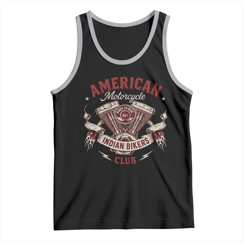 American Motorcycle Indian Biker Club Tank Top Vintage Motorbike Engine TS11 Black Athletic Heather Print Your Wear