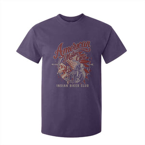American Legendary Motorcycle Indian Biker Club T Shirt For Kid Vintage Native American Skull TS11 Purple Print Your Wear