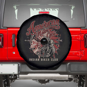 American Legendary Motorcycle Indian Biker Club Spare Tire Cover Vintage Native American Skull TS11 Black Print Your Wear