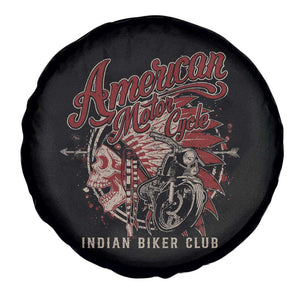 American Legendary Motorcycle Indian Biker Club Spare Tire Cover Vintage Native American Skull TS11 Print Your Wear