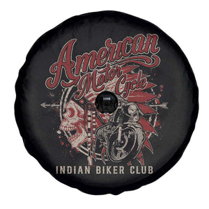 American Legendary Motorcycle Indian Biker Club Spare Tire Cover Vintage Native American Skull TS11 Print Your Wear