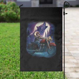Native American Rider Garden Flag Vintage Indian American Motorcycle Wolf TS11 Print Your Wear
