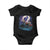 Native American Rider Baby Onesie Vintage Indian American Motorcycle Wolf TS11 Black Print Your Wear