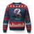 Native American Rider Ugly Christmas Sweater Vintage Indian American Motorcycle Wolf - Print Your Wear