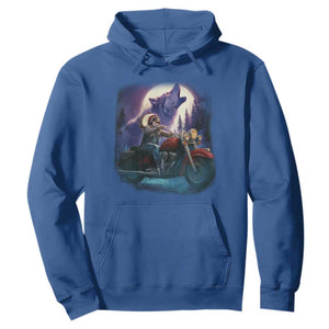 Native American Rider Hoodie Vintage Indian American Motorcycle Wolf TS11 Royal Blue Print Your Wear