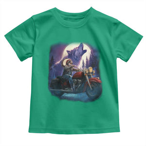 Native American Rider Toddler T Shirt Vintage Indian American Motorcycle Wolf TS11 Irish Green Print Your Wear
