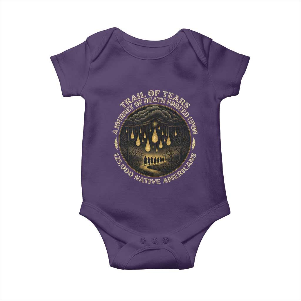 Trail Of Tears A Journey Of Death Forced Upon 125000 Native Americans Baby Onesie TS11 Purple Print Your Wear