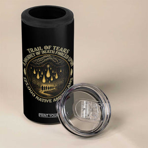 Trail Of Tears A Journey Of Death Forced Upon 125000 Native Americans 4 in 1 Can Cooler Tumbler TS11 Print Your Wear